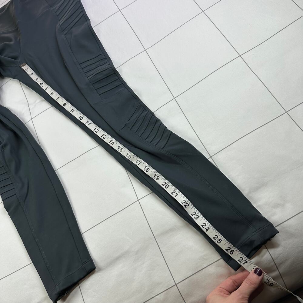 Athleta Leggings Womens Small Blue Gray Delancey Moto Travel Modern City Active - Picture 11 of 12